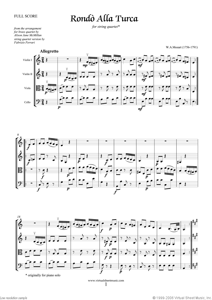 Rondo &quot;Alla Turca&quot; - Turkish March