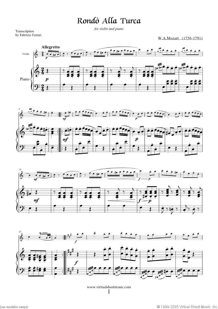 Rondo &quot;Alla Turca&quot; - Turkish March