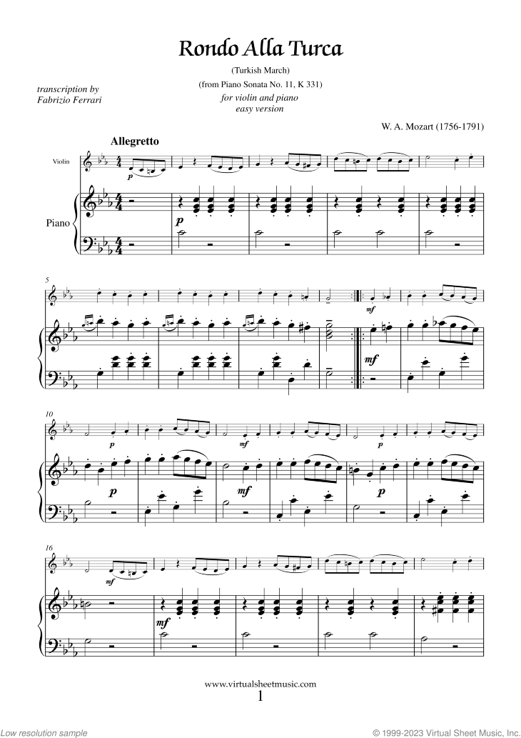 Rondo &quot;Alla Turca&quot; - Turkish March