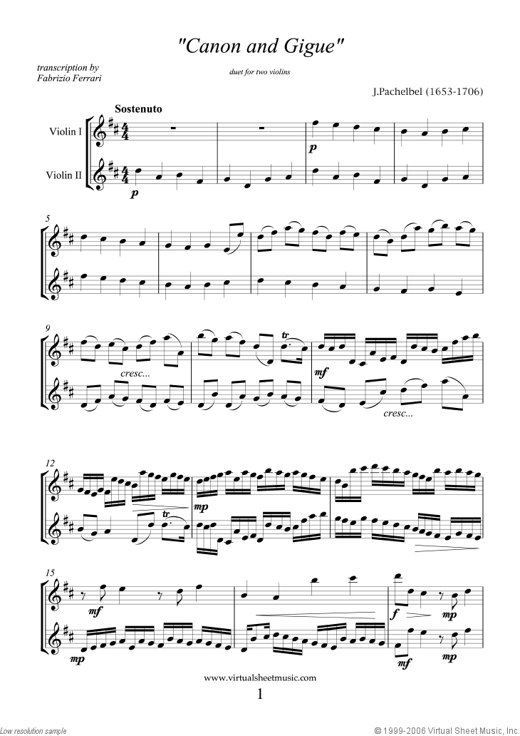 Canon in D and Gigue