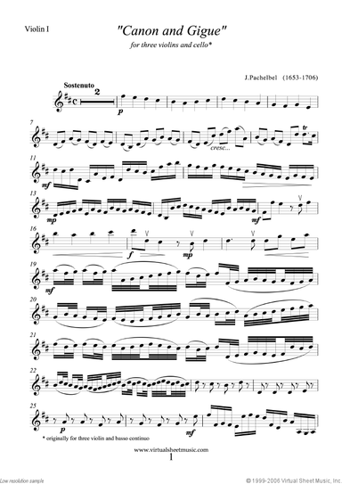 Canon in D and Gigue (parts)