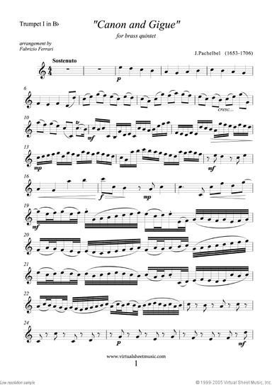 Canon in D and Gigue (parts)