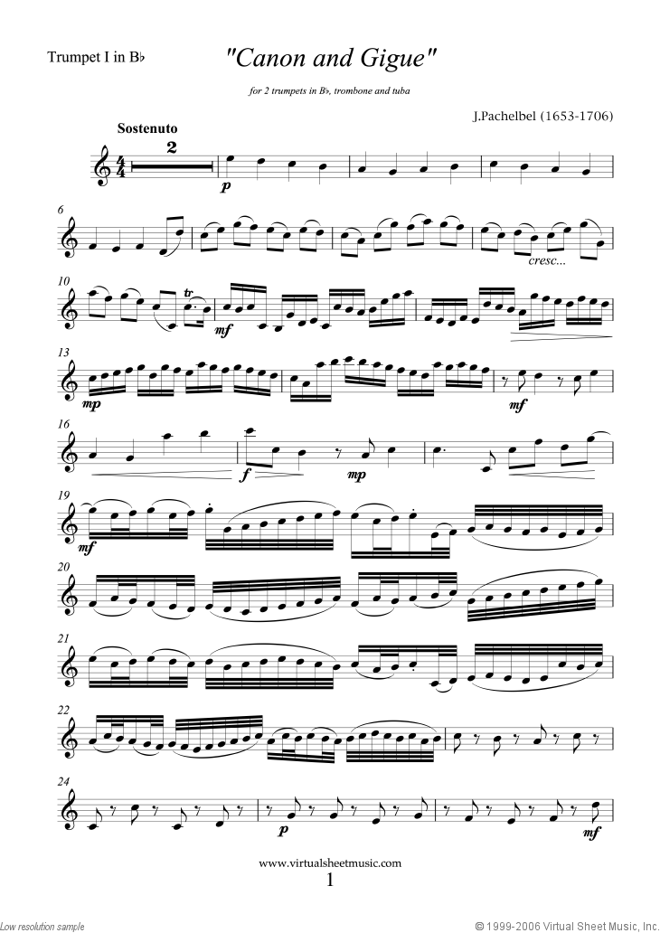 Canon in D and Gigue (parts)