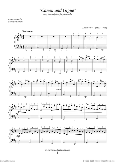 Canon in D and Gigue (easy version)