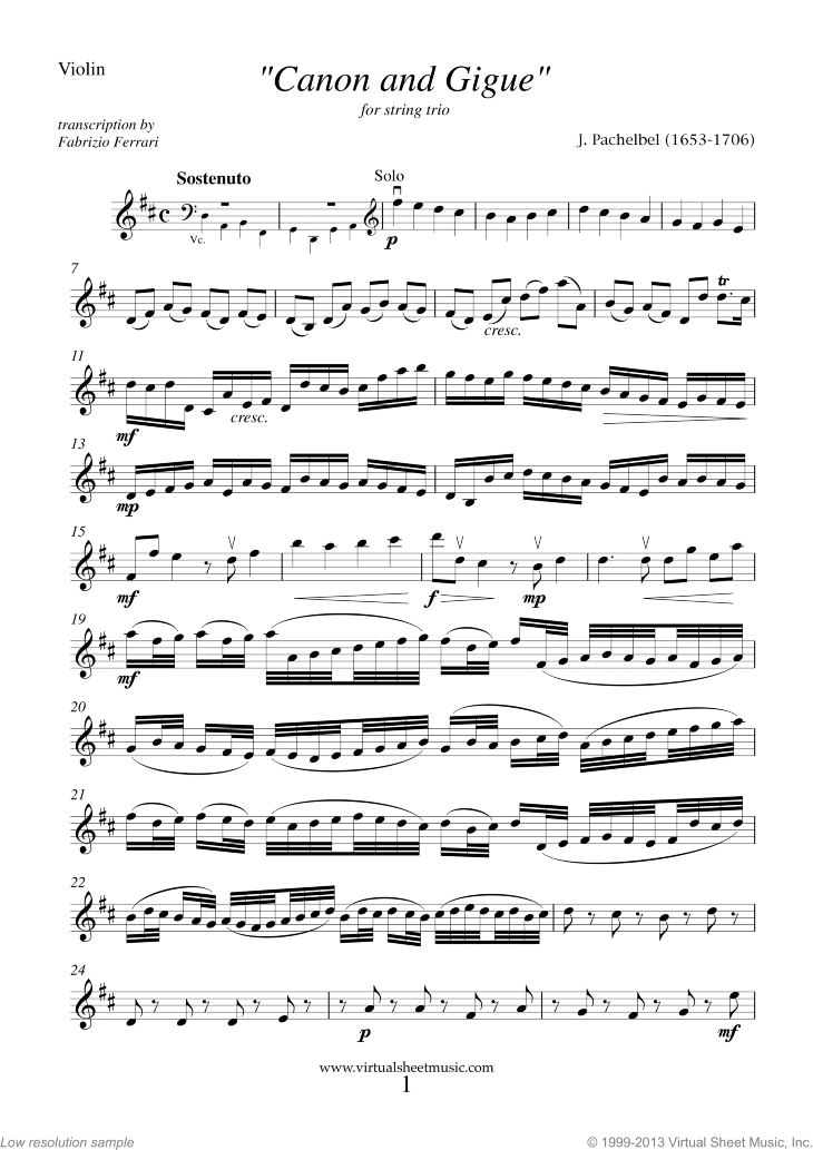 Canon in D and Gigue (COMPLETE)