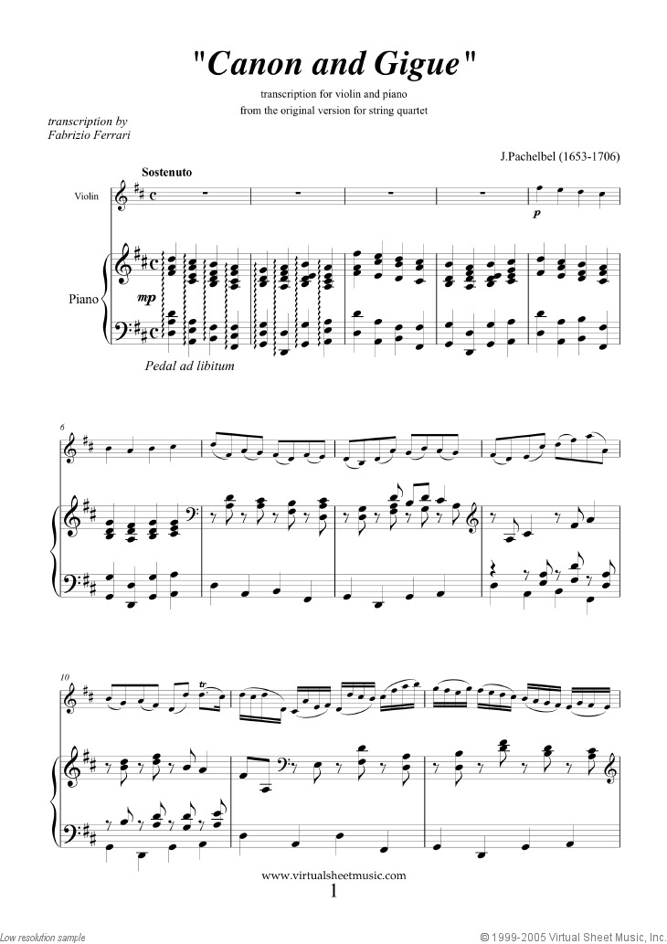 Canon in D and Gigue