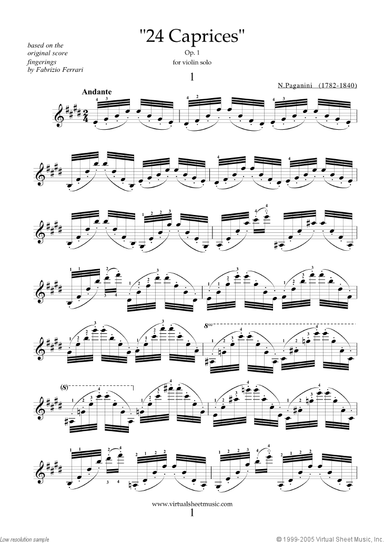 Caprices Op.1 (COMPLETE)
