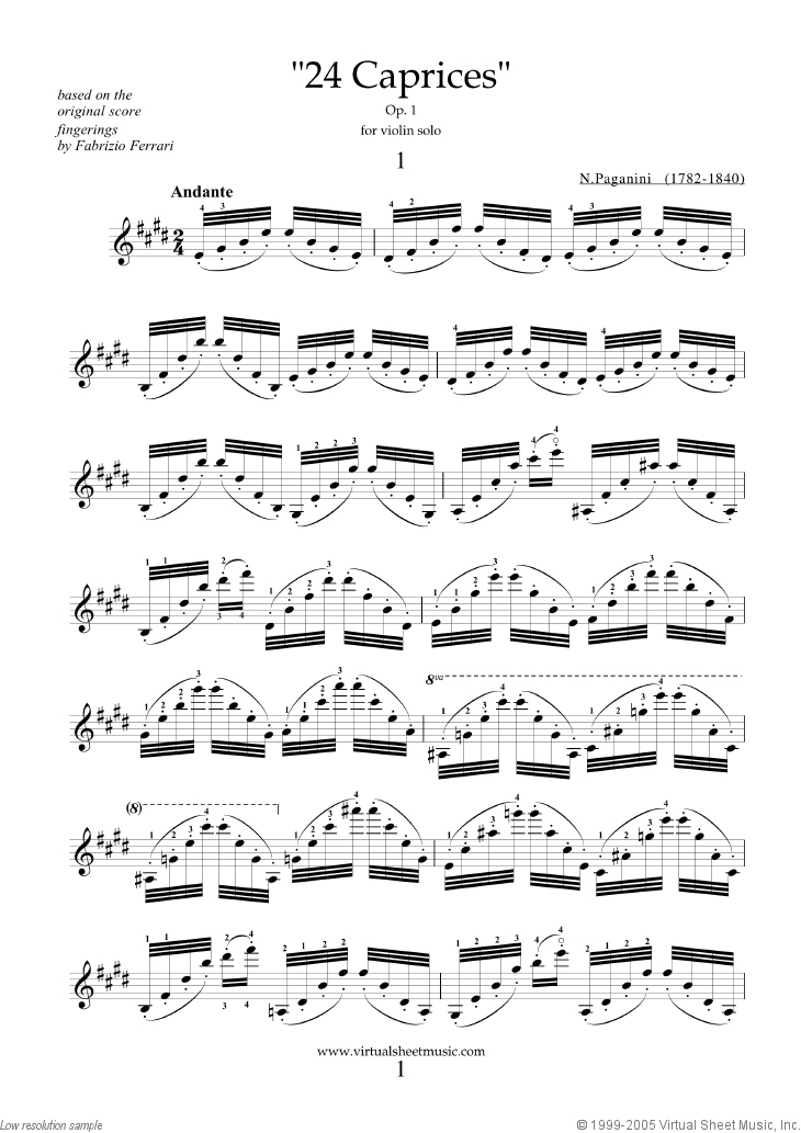 Caprices Op.1 (COMPLETE)