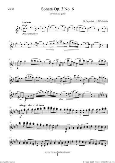 Sonata Op.3 No.6