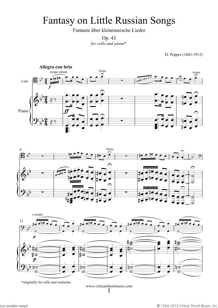 Fantasy on Little Russian Songs Op.43