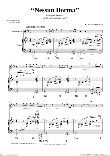 Nessun Dorma, from the opera Turandot