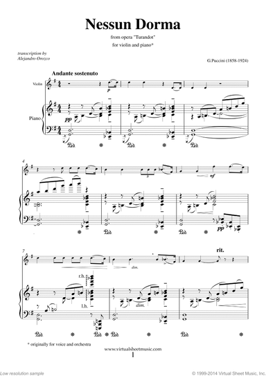 Nessun Dorma, from the opera Turandot