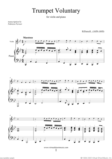Trumpet Voluntary and Hornpipe