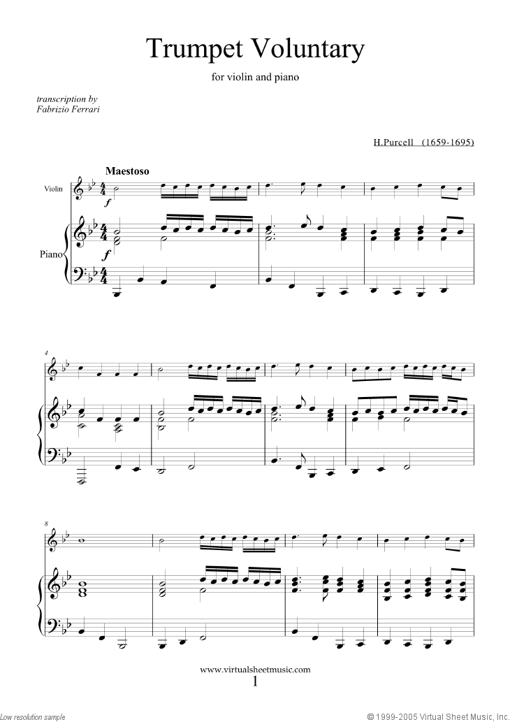 Trumpet Voluntary and Hornpipe