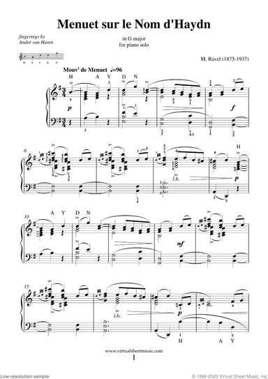 Menuet sur le nom d'Haydn