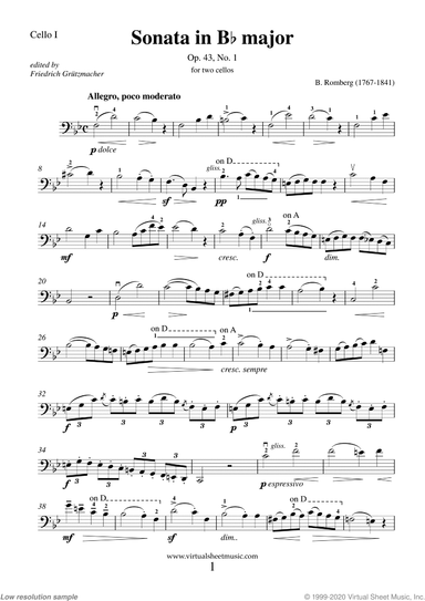 Sonata in B flat major Op.43 No.1