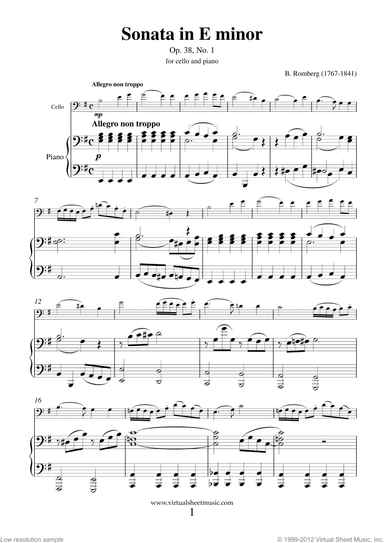 Sonata in E minor Op.38 No.1