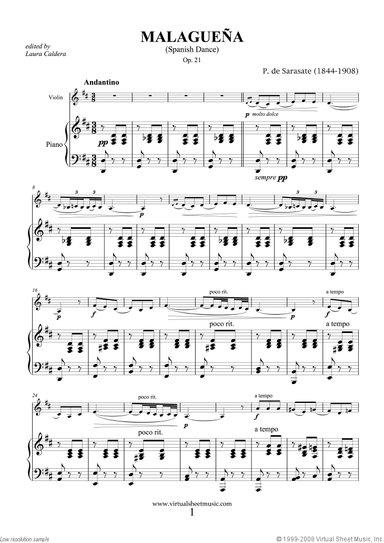 Malaguena spanish dance Op.21
