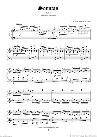 Sonatas K 1-5