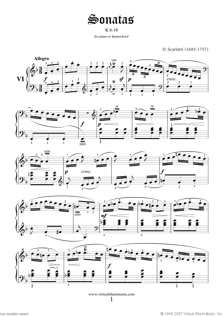 Sonatas K 6-10