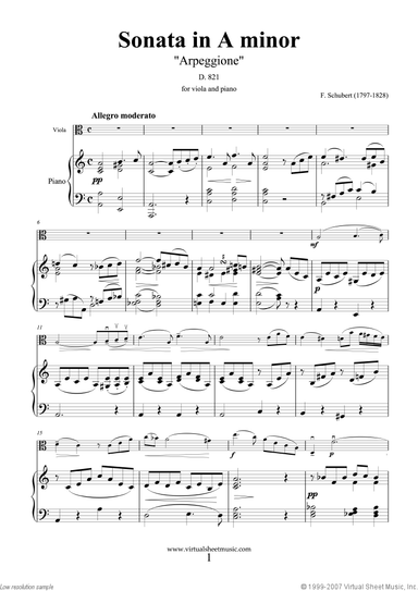 Sonata in A minor &#34;Arpeggione&#34;