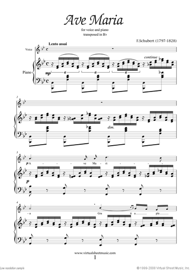 Ave Maria (in Bb for soprano)