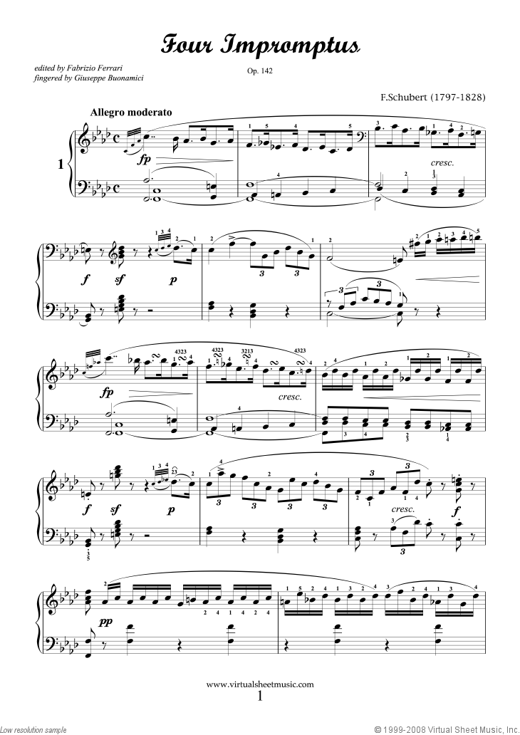 Four Impromptus Op.142