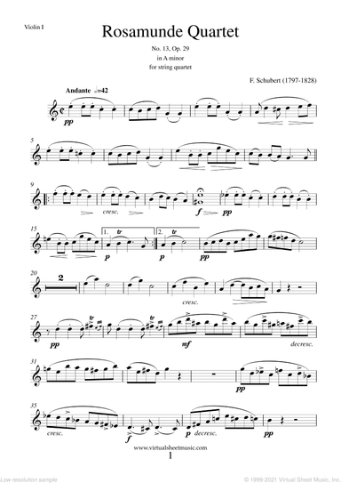 Rosamunde Quartet, 2nd mov.  (parts)