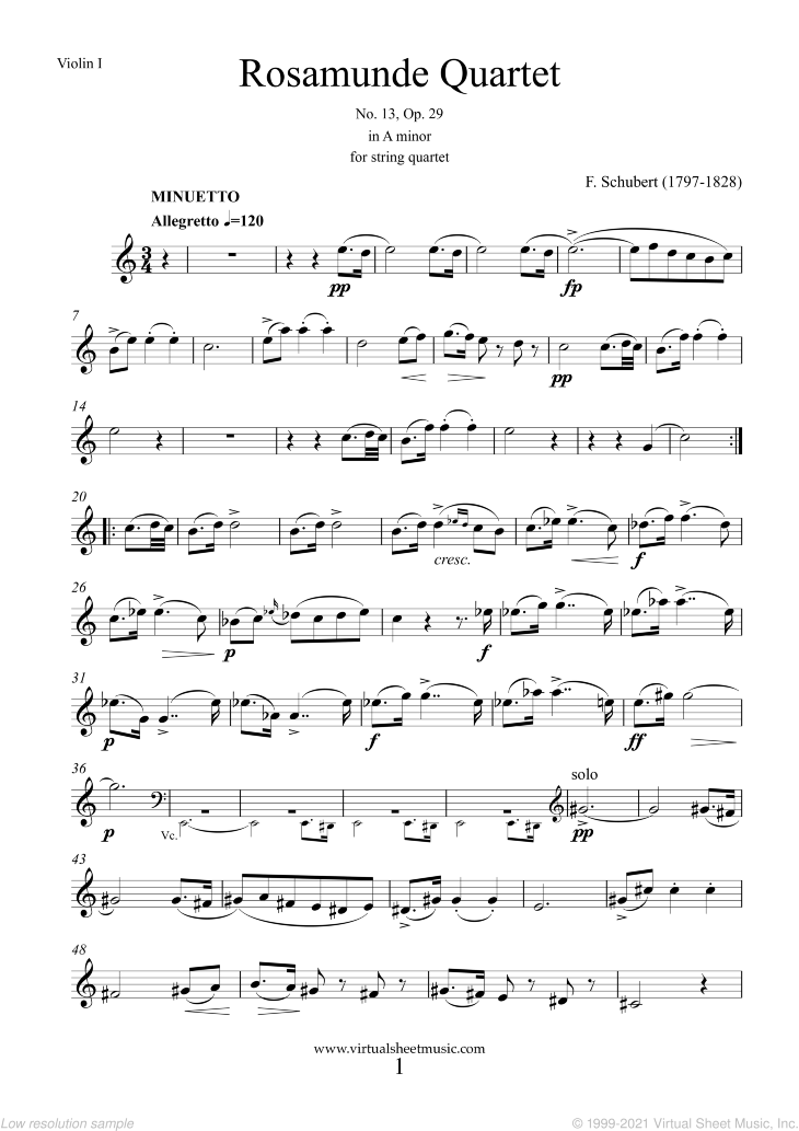 Rosamunde Quartet, 3rd mov.  (parts)