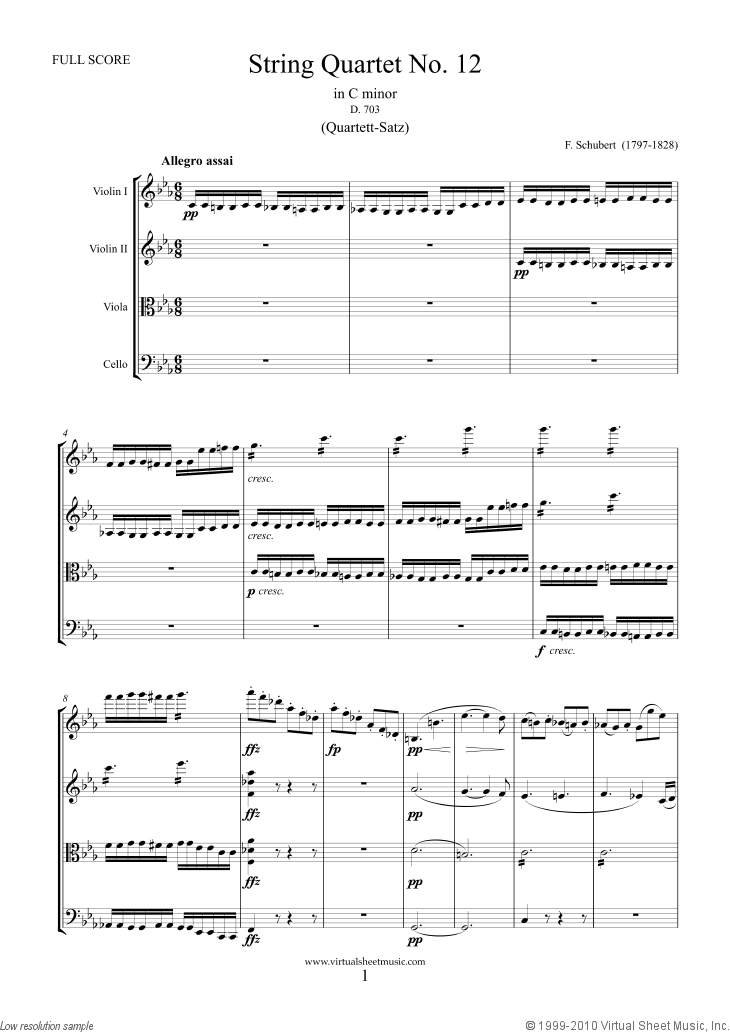 Quartet No. 12 in C minor (COMPLETE)