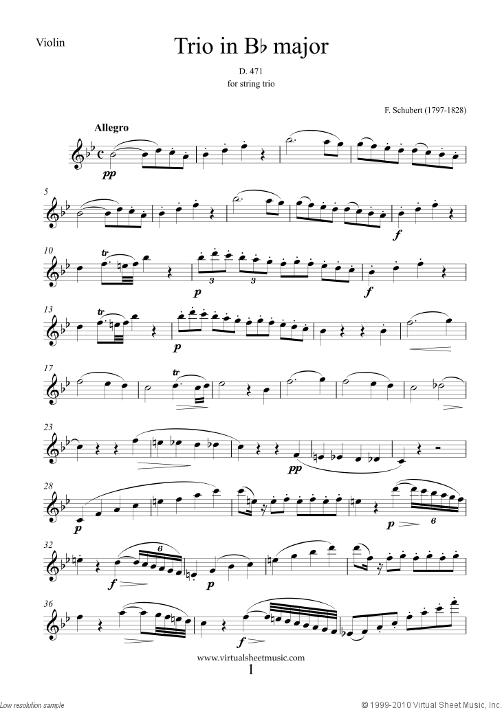 String Trios D. 471 and D. 581 (parts)