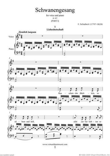 Schwanengesang D.957 (part I)