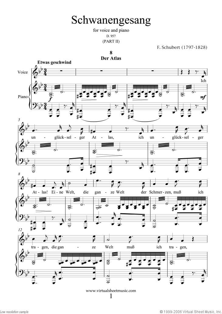Schwanengesang D.957 (part II)