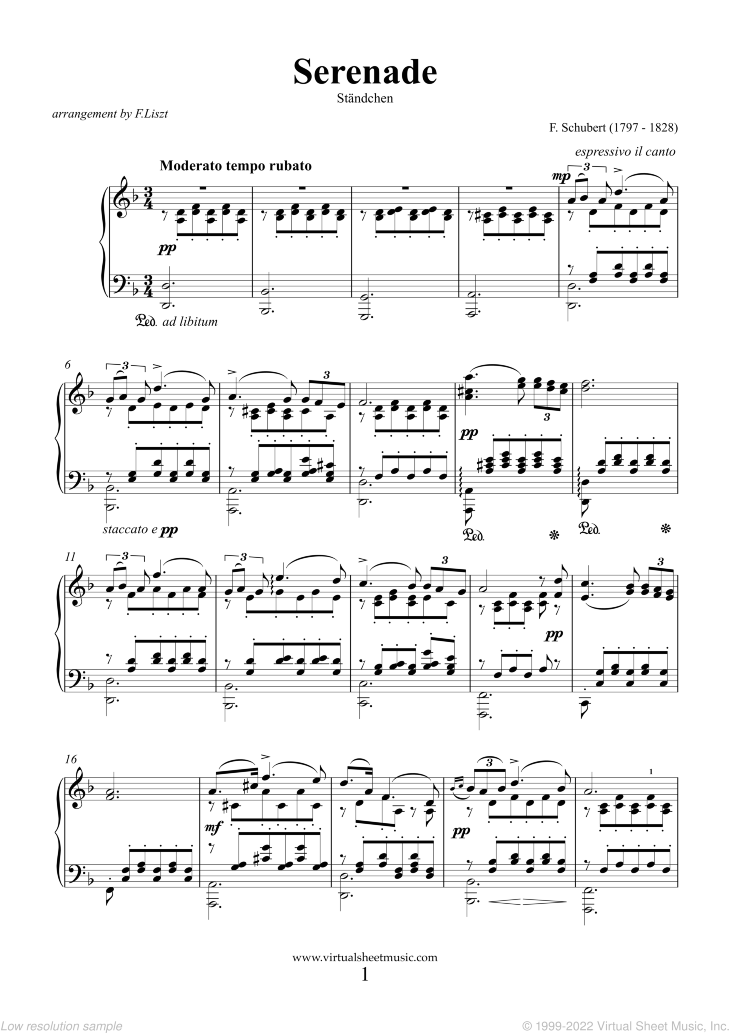 Serenade &quot;Standchen&quot; NEW EDITION