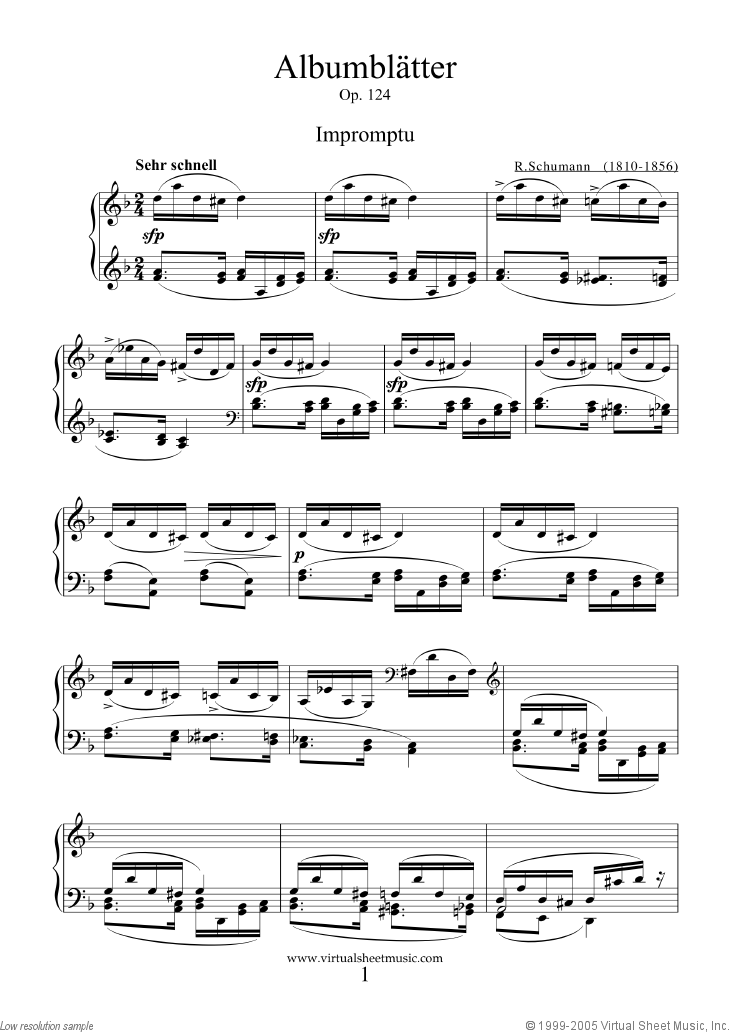 Albumbl&auml;tter Op.124