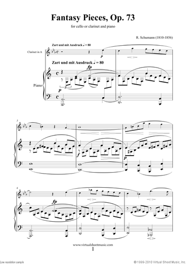 Fantasiestucke (Fantasy Pieces) Op.73