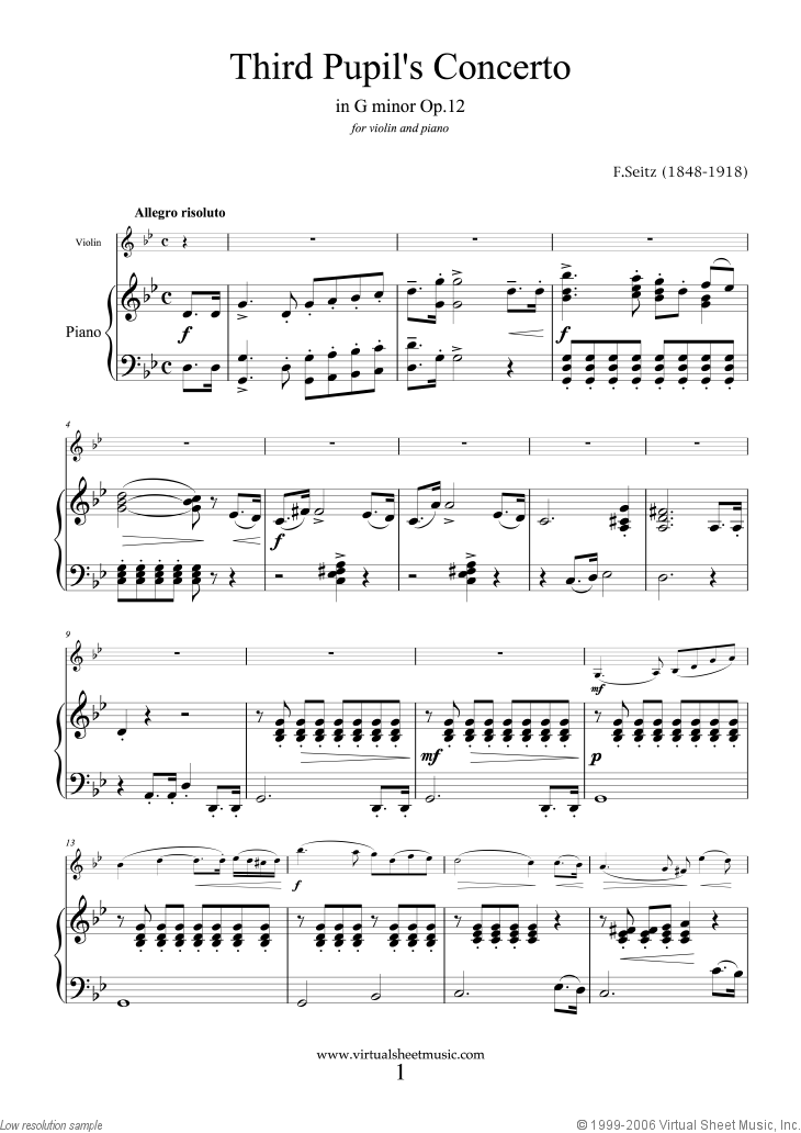 Third Pupil's Concerto in G minor Op.12