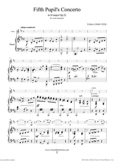 Fifth Pupil's Concerto in D major Op.22