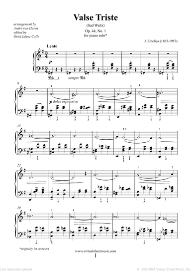 Valse Triste Op.44 No.1