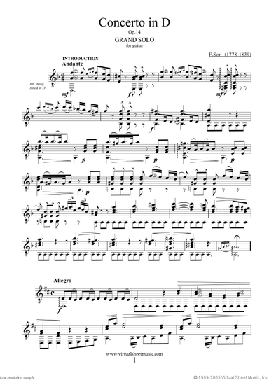 Concerto in D, Op.14