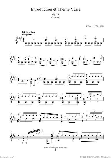 Introduction et Theme Varie Op.20