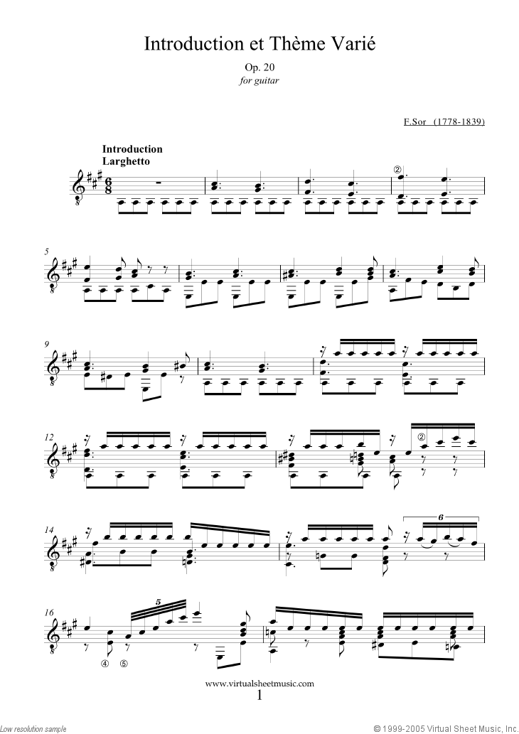 Introduction et Theme Varie Op.20
