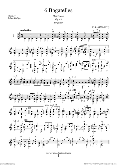 Bagatelles, 6 Op.43