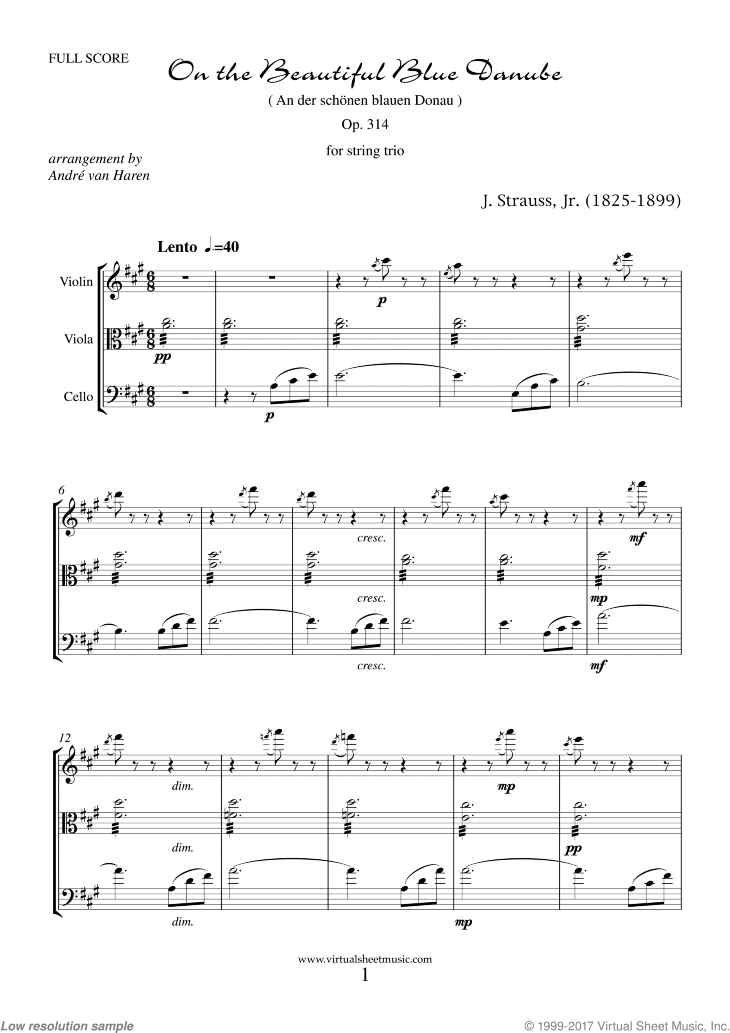 The Blue Danube (f.score)