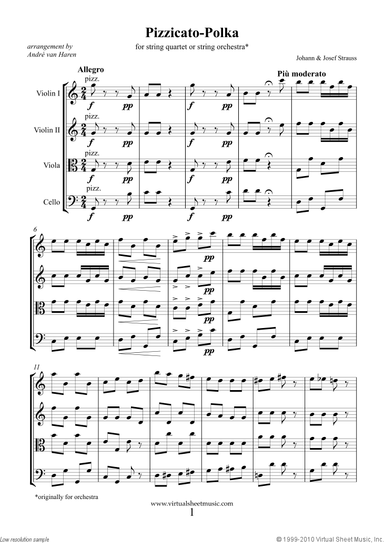 Pizzicato Polka (NEW EDITION) (f.score)