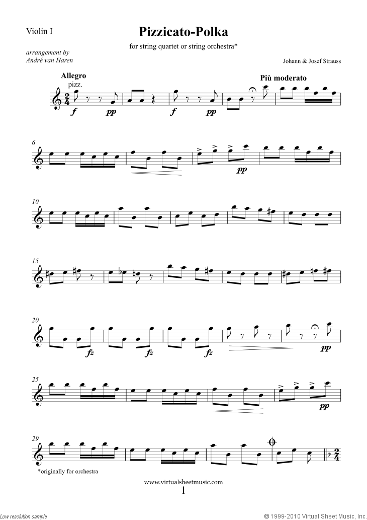 Pizzicato Polka (NEW EDITION) (parts)