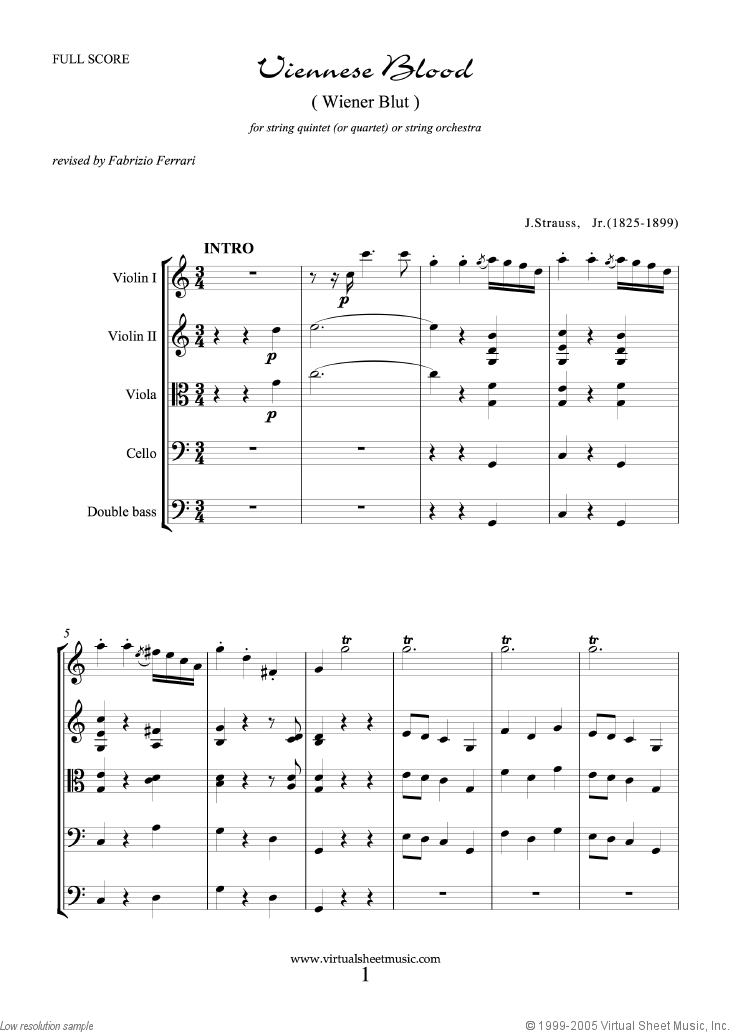 Viennese Blood (f.score)