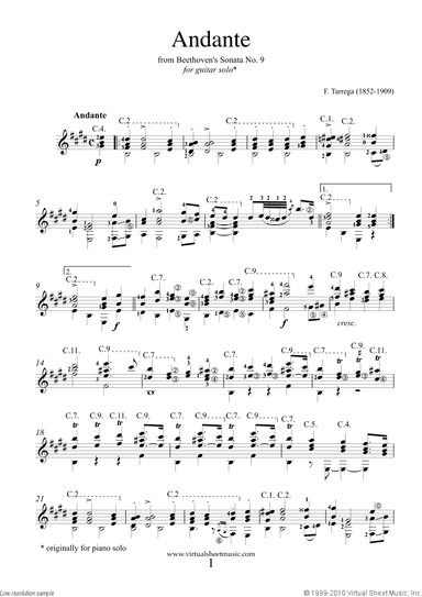 Andante from Sonata No. 9