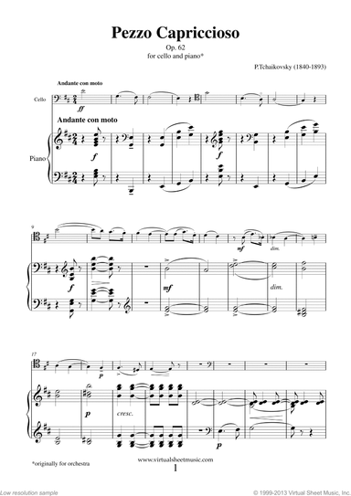 Pezzo Capriccioso, Op.62