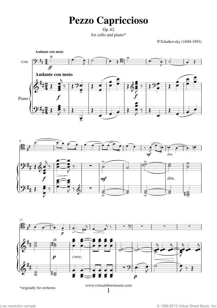 Pezzo Capriccioso, Op.62